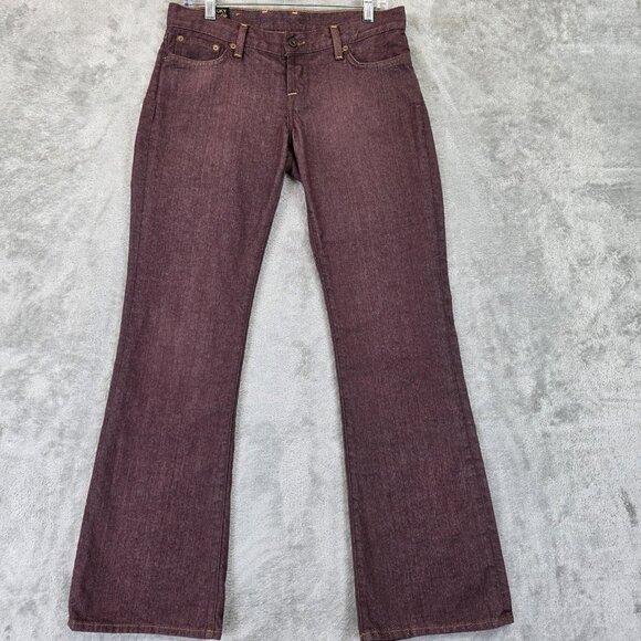 Lucky Brand Jeans Womens 8 29 Plum Red Sweet Dream Bootcut Made in USA Denim - Picture 1 of 16